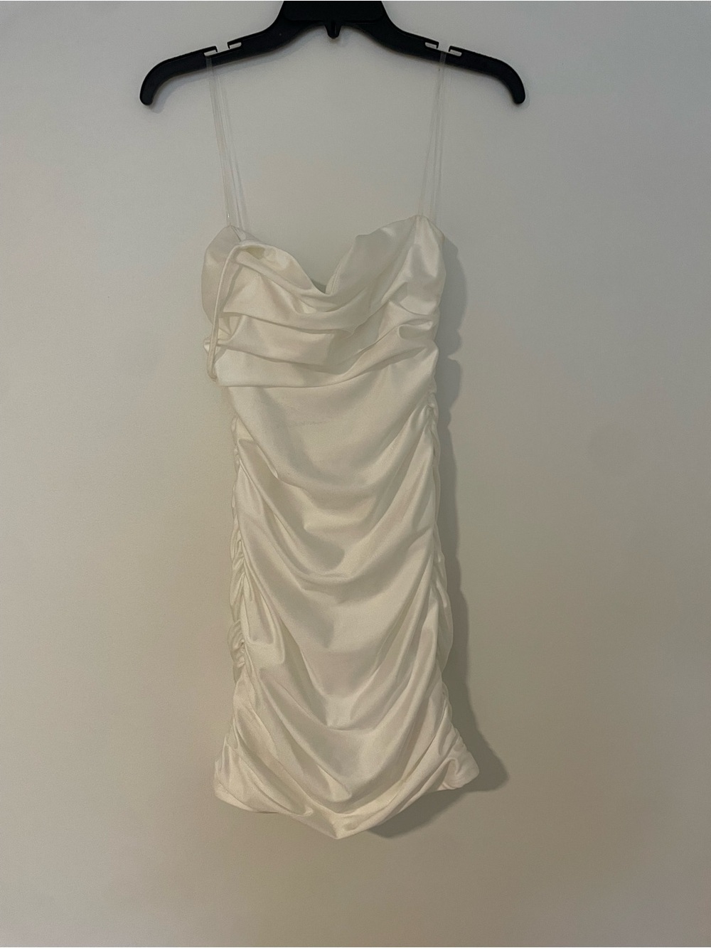 White Satin Cocktail Dress